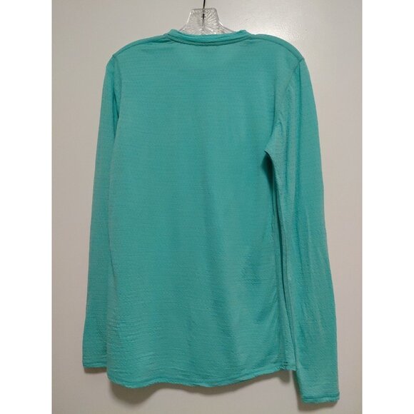 Smartwool Women’s Base Layer Top Merino Wool Medium Turquoise - Picture 4 of 4